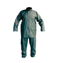 Regenpak PU stretch kleur groen maat M