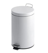 Pedaalemmer 12 liter rond wit VB 222212