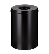 Papierbak 30 liter metaal zwart vlamdovend VB 103000