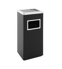 As-papierbak 14,5 liter zwart/RVS VB 650194