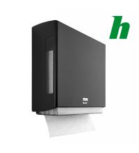 Handdoekdispenser Blacksatino Z-vouw kunststof zwart PT20