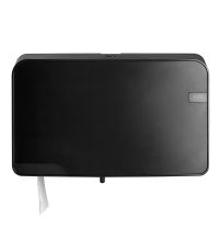 Toiletpapierdispenser Euro Duo mini jumbo Black Quartz zwart