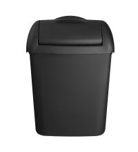 Hygienebak Euro 8 liter mat zwart incl. wandbevestiging
