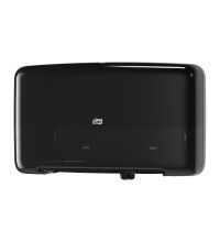 Toiletpapierdispenser Tork Twin Mini Jumbo T2 Elevation zwart