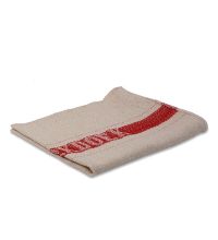 Werkdoek rode band 40 x 50 cm 100% katoen