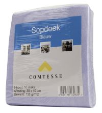 Sopdoek Comtesse 38 x 40 cm blauw