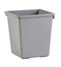 Papierbak vierkant 27 liter kunststof grijs VB 045433