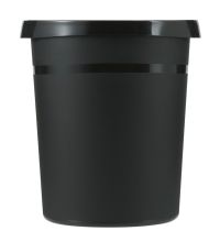 Papierbak rond 18 liter kunststof zwart VB 090040