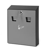 Asbak H32 zwart staal wandasbak gegalvaniseerd staal