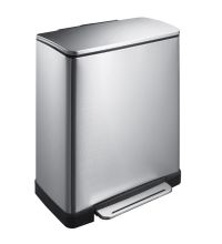 Pedaalemmer rechthoekig 50 liter RVS mat VB 926850