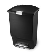 Pedaalemmer Simplehuman 45 liter rechthoekig zwart