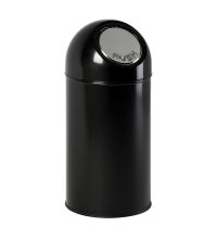 Afvalbak Push deksel 40 liter zwart VB 480001