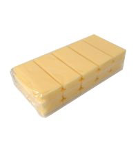 Schuurspons handgreep Comtesse geel/wit 14 x 7 cm