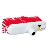 Straatbezem kunststof 30 cm PVC rood