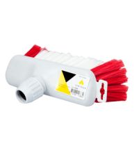 Luiwagen 23 cm rood wit kunststof baard