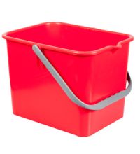 Emmer italiaans 9 liter vierkant rood t.b.v. werkwagen