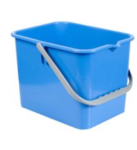 Emmer italiaans 9 liter vierkant blauw t.b.v. werkwagen