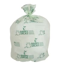 Afvalzak Happy Sacks Bio 240 liter 114 x 140 cm 18 my wit/groen