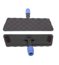 Stofwisdoekhouder kunststof 40 cm zwart/blauw