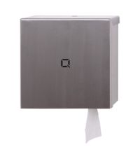 Toiletpapierdispenser Qbic-line mini jumbo RVS mat geslepen QTR1S SSL