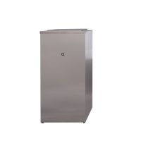 Afvalbak gesloten Qbic-Line RVS 85 liter QWBC85 SSL