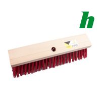 Straatbezem hout FSC 41 cm rood kunststof