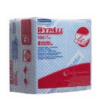 Poetsdoek Kimberly Wypall X80 Plus 1/4 gevouwen blauw