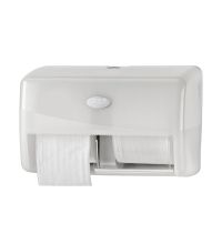 Toiletpapierdispenser Comtesse Basic Duo Coreless kunststof wit