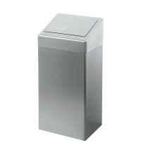 Afvalbak Euro zelfsluitend deksel 50 liter RVS