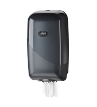 Handdoekroldispenser Comtesse Basic Mini kunststof zwart