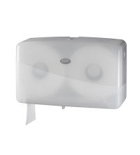 Toiletpapierdispenser Comtesse Basic Mini Jumbo Duo wit