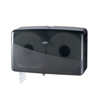 Toiletpapierdispenser Comtesse Basic Mini Jumbo Duo zwart