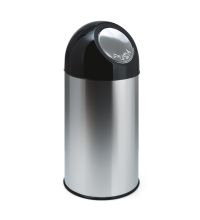 Afvalbak 40 liter RVS pushdeksel VB 480002